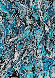 Hornsleth - “ABSTRACT BLUE” - Art Poster by Hornsleth - Hornsleth Shop